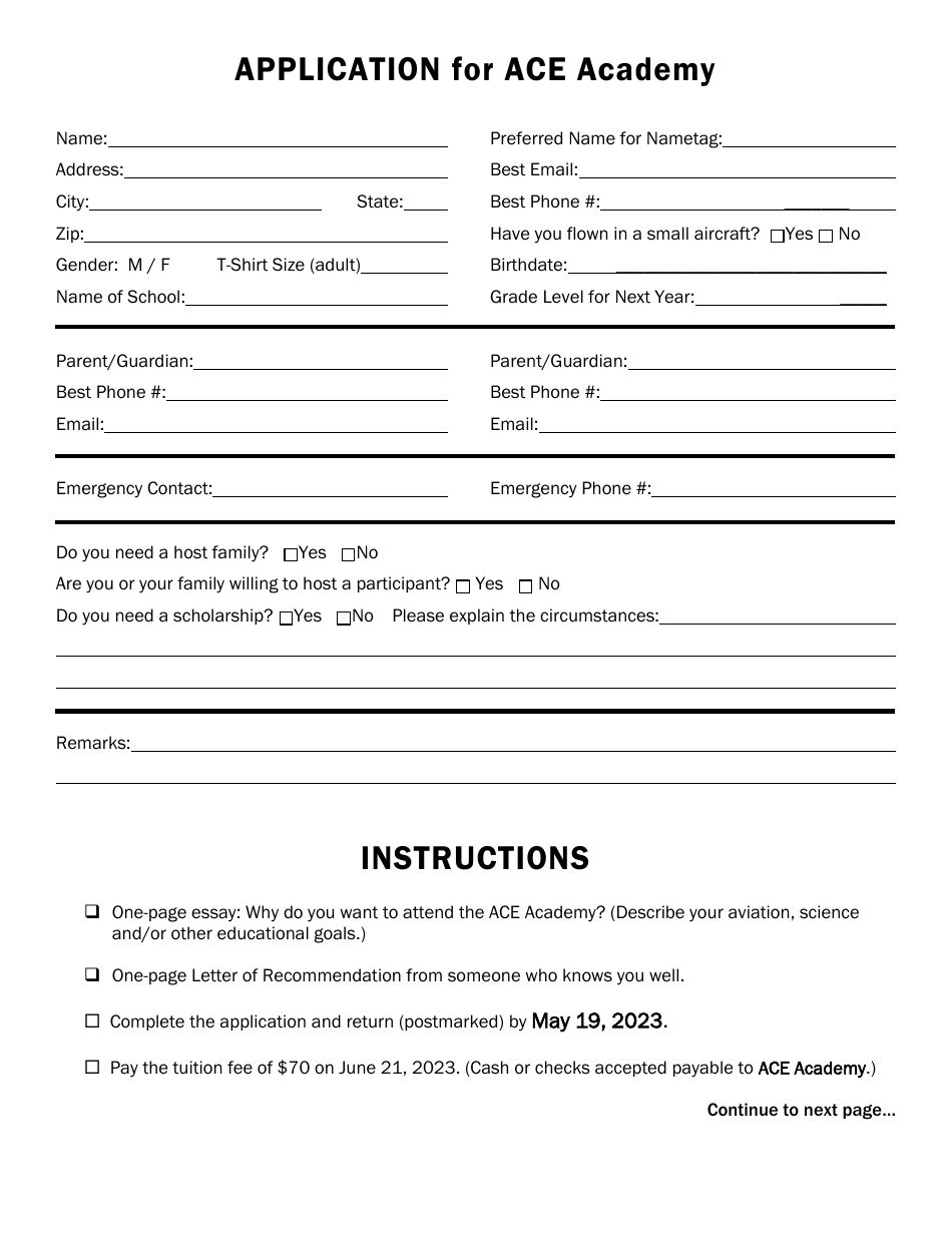 Application for Ace Academy - Idaho, Page 3