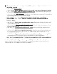 School Site Statutory Waiver/Deregulation Application - Oklahoma, Page 2