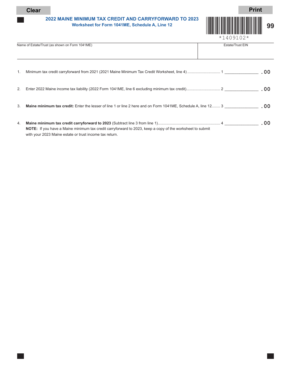 Form 1041ME Schedule A 2022 Fill Out, Sign Online and Download