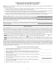 Credit for Income Tax Paid to Other Jurisdiction Worksheet - Maine, Page 2