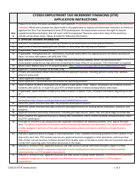 Document preview: Instructions for Business Certification Application - Employment Tax Increment Financing (Etif) Program - Maine