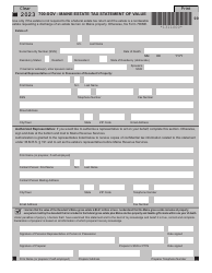 Form 700-SOV Maine Estate Tax Statement of Value - Maine