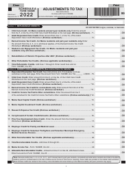 Form 1040ME Schedule A Adjustments to Tax - Maine