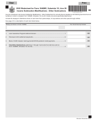 Form 1040ME Schedule 1S Income Subtraction Modifications - Other Subtractions - Maine