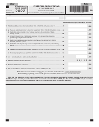 Form 1040ME Schedule 2 Itemized Deductions - Maine