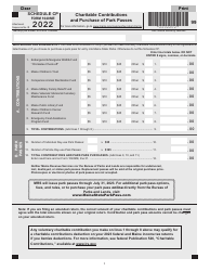 Document preview: Form 1040ME Schedule CP Charitable Contributions and Purchase of Park Passes - Maine