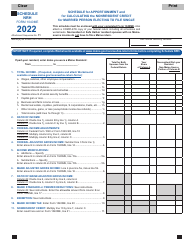 Form 1040ME Schedule NRH Schedule for Apportionment and for Calculating the Nonresident Credit for Married Person Electing to File Single - Maine