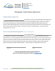 Document preview: Form AGR-1113 Photograph/Video Release Agreement - Washington