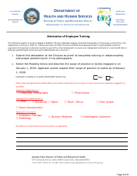 Document preview: Attestation of Employee Training - Nevada