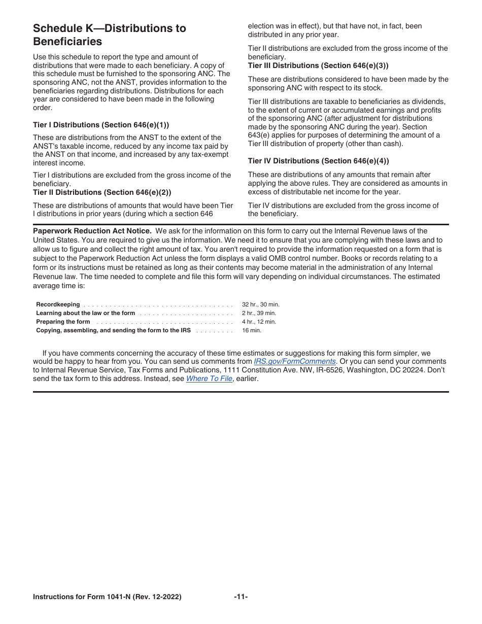 Instructions for IRS Form 1041-N U.S. Income Tax Return for Electing Alaska Native Settlement Trusts, Page 11