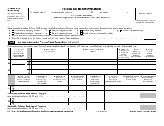 Document preview: IRS Form 1116 Schedule C Foreign Tax Redeterminations, 2022