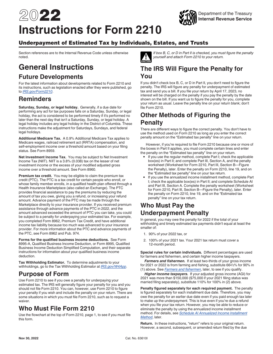 Irs Form 2210 Printable Printable Forms Free Online