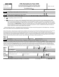 Document preview: IRS Form 8453-WH E-File Declaration for Form 1042