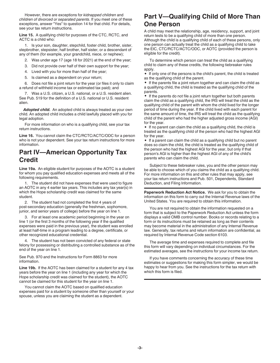 Instructions for IRS Form 8862 Information to Claim Certain Credits After Disallowance, Page 3