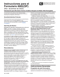 Document preview: Instrucciones para IRS Formulario 8862(SP) Informacion Para Reclamar Ciertos Creditos Despues De Haber Sido Denegados (Spanish)
