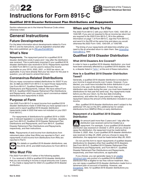 IRS Form 8915-C 2022 Printable Pdf