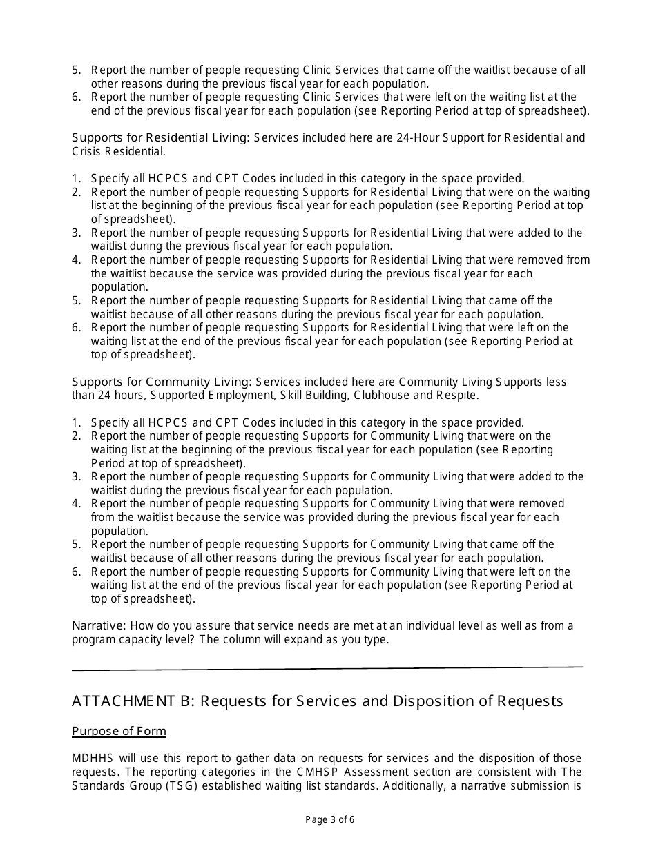 Annual Submission Requirement Instructions - Michigan, Page 3