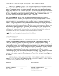 Project/Contract Eligibility Affidavit - Washington, D.C., Page 3
