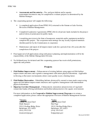 Form PFBC901 Request for Cooperative Habitat Improvement Project - Pennsylvania, Page 4