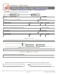 Document preview: Principal/Public Body Registration - Arizona
