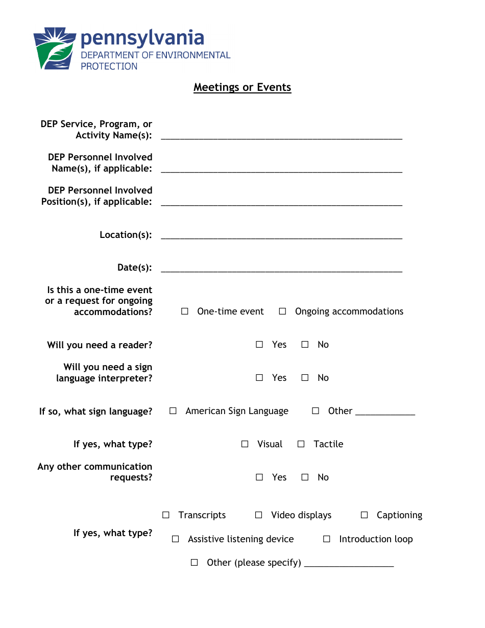 Accommodation Request Form - Pennsylvania, Page 3