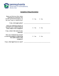 Discrimination Complaint Form - Pennsylvania, Page 4