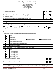 Form IDVA-HDP-001 Intake Form - Prince Homeless and Disabled Program - Illinois, Page 2