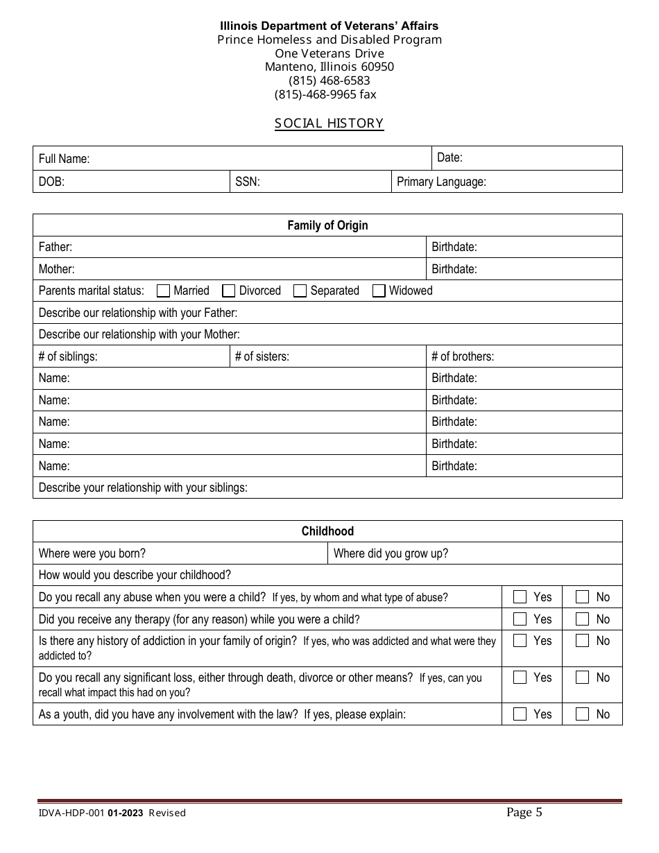 Form Idva Hdp 001 Fill Out Sign Online And Download Printable Pdf Illinois Templateroller 1956