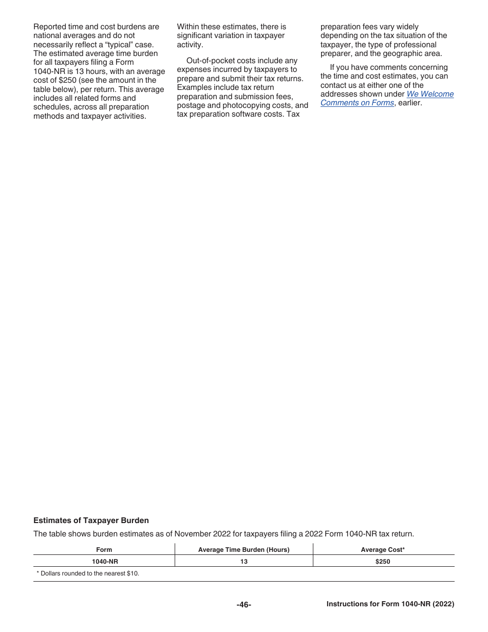 Instructions for IRS Form 1040-NR U.S. Nonresident Alien Income Tax Return, Page 46