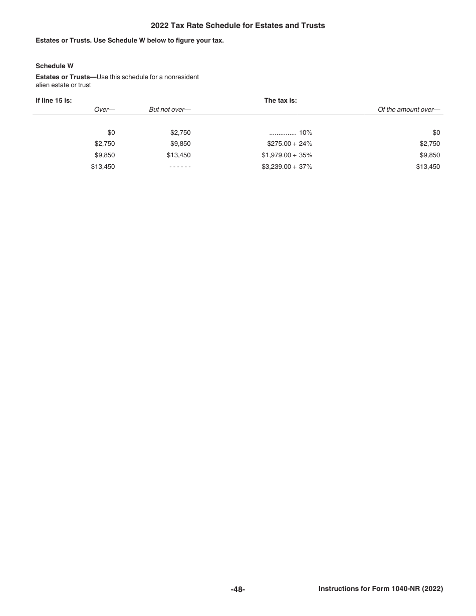 Instructions for IRS Form 1040-NR U.S. Nonresident Alien Income Tax Return, Page 48