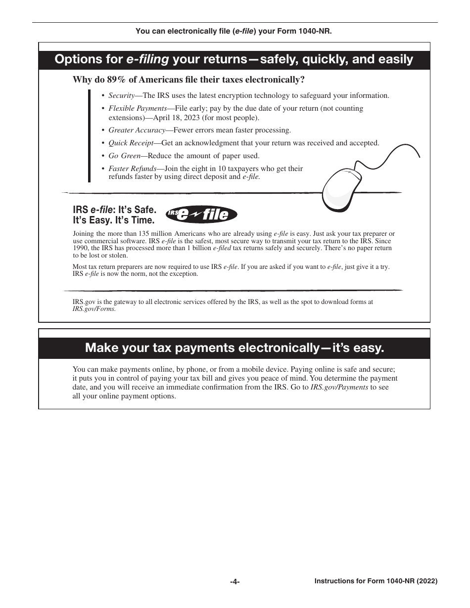 Instructions for IRS Form 1040-NR U.S. Nonresident Alien Income Tax Return, Page 4