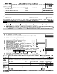 Document preview: IRS Form 1040-SS U.S. Self-employment Tax Return (Including the Additional Child Tax Credit for Bona Fide Residents of Puerto Rico), 2022