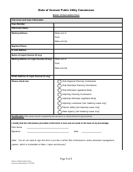Notice of Intervention Form - Vermont, Page 3