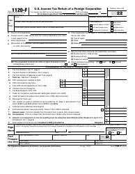 Document preview: IRS Form 1120-F U.S. Income Tax Return of a Foreign Corporation, 2022