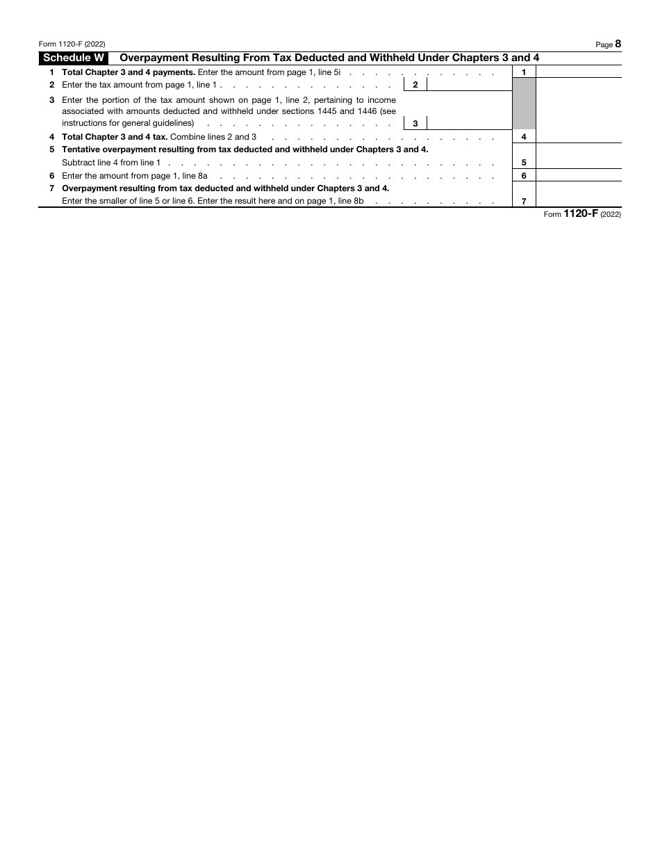 IRS Form 1120-F U.S. Income Tax Return of a Foreign Corporation, Page 8