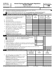 Document preview: IRS Form 1120-F Schedule I Interest Expense Allocation Under Regulations Section 1.882-5, 2022