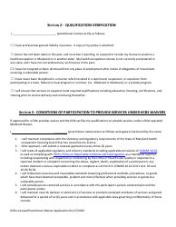 Dda Operated Medicaid Waiver Programs Licensed Practitioner Application and Agreement - Maryland, Page 2