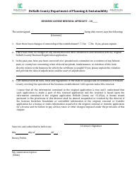Business Registration Renewal Application - DeKalb County, Georgia (United States), Page 2