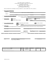Document preview: Tax Clearance Application - City and County of Honolulu, Hawaii