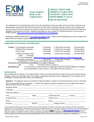 EIB Form 95-10 Application for Credit Guarantee Facility and Longterm Direct Loan or Guarantee