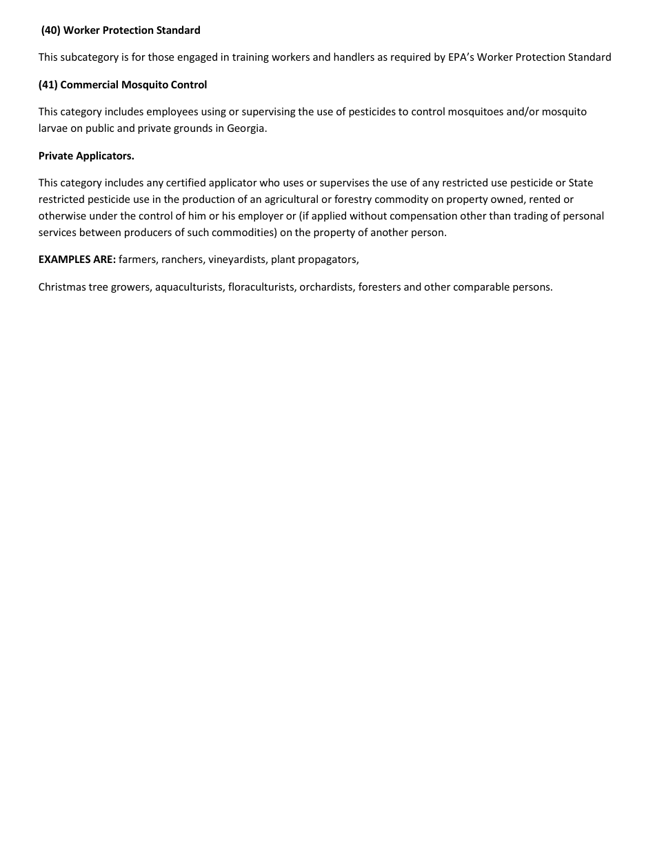 Reciprocal Application for a Commercial Pesticide Applicators License - Georgia (United States), Page 4