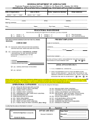 Reciprocal Application for a Commercial Pesticide Applicator&#039;s License - Georgia (United States), Page 6
