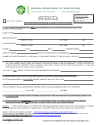 Document preview: Application for Grade a Dairy Plant License - Georgia (United States)