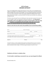 Document preview: Pecan Grower Affidavit - Georgia (United States)