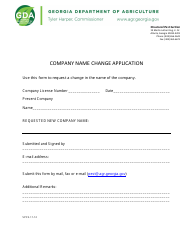 Document preview: Form SPCS-11-12 Company Name Change Application - Georgia (United States)