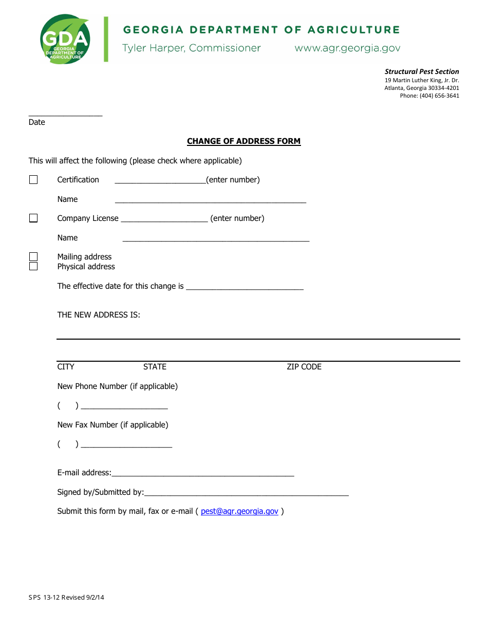 form-sps13-12-download-printable-pdf-or-fill-online-change-of-address-form-georgia-united