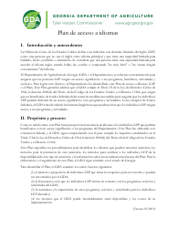 Language Access Plan - Georgia (United States) (Spanish)