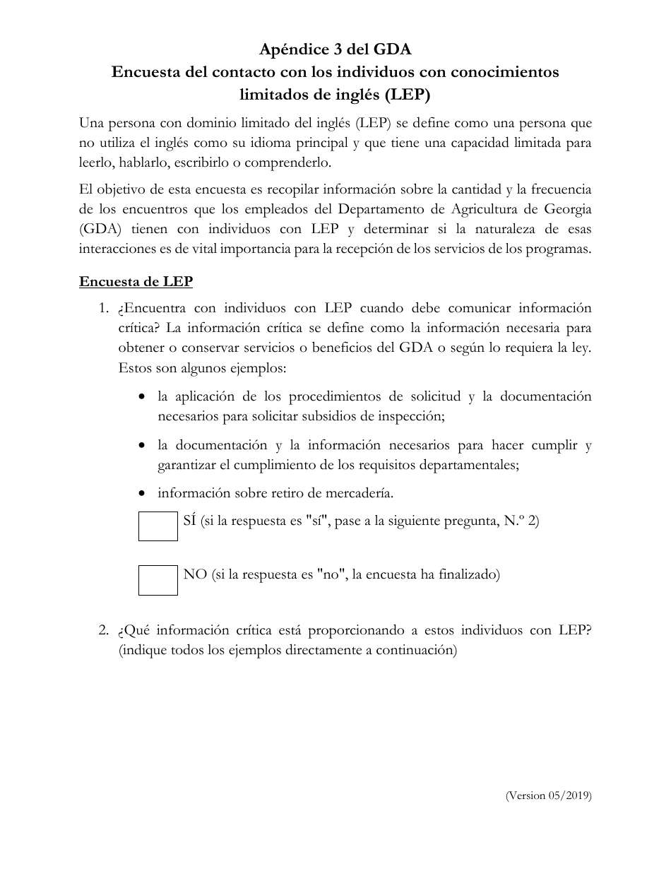 Language Access Plan - Georgia (United States) (Spanish), Page 13
