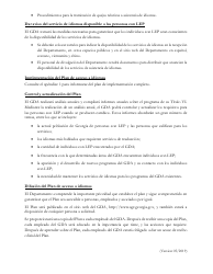 Language Access Plan - Georgia (United States) (Spanish), Page 9