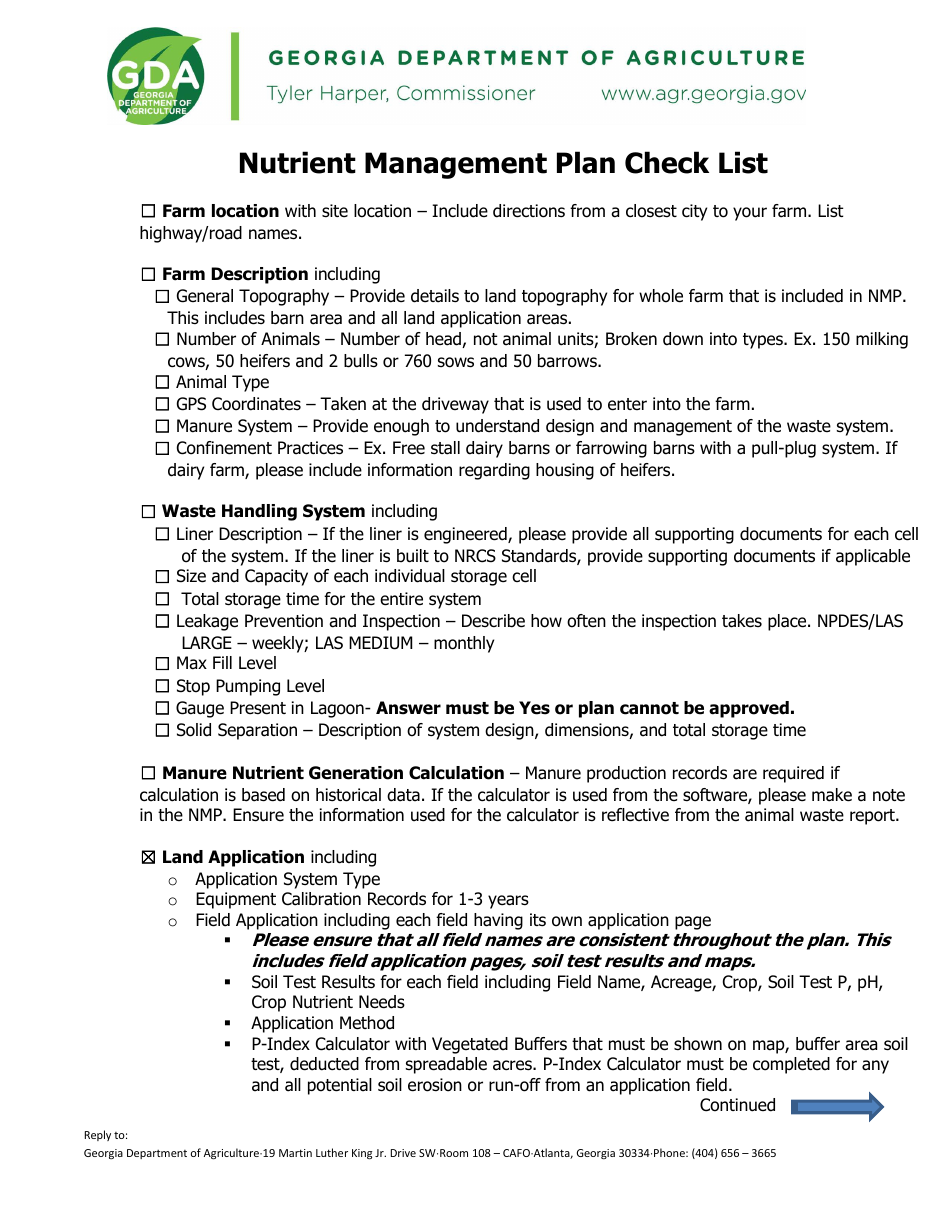 georgia-united-states-nutrient-management-plan-check-list-fill-out